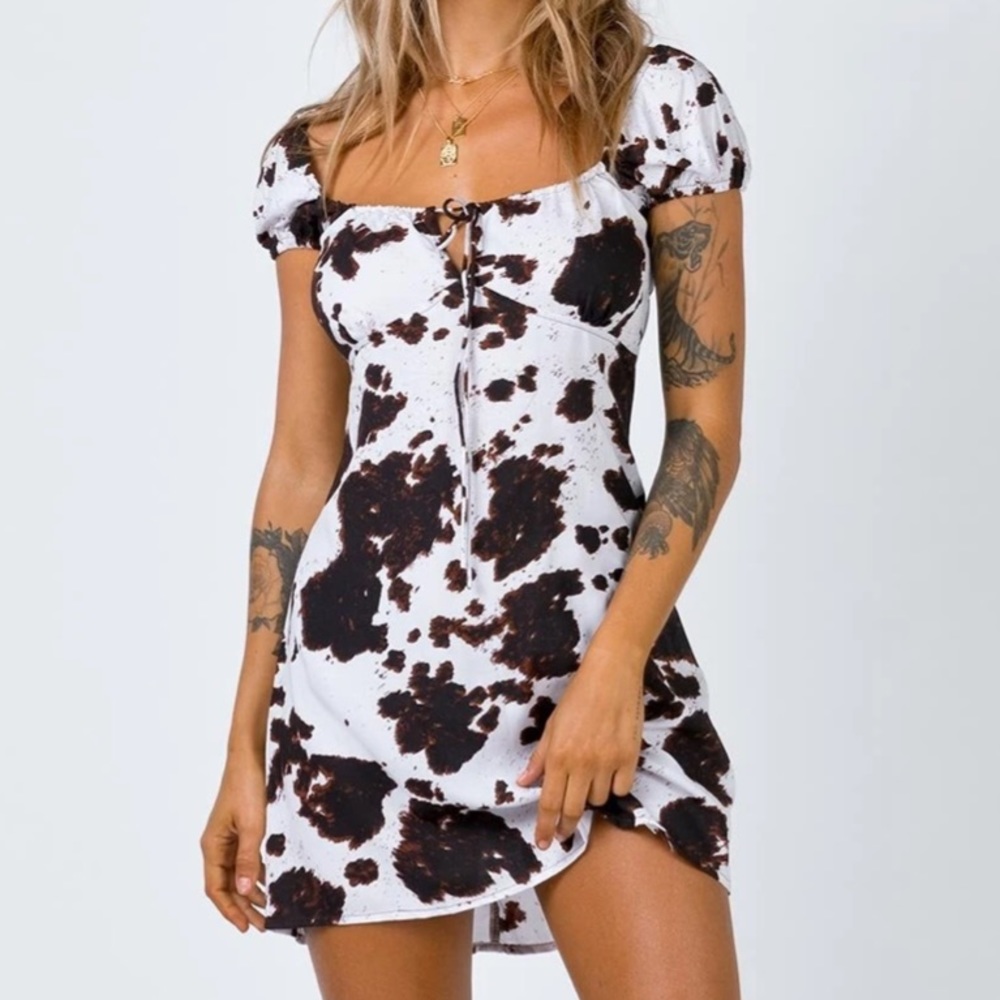Motel gaval dress cow hide
